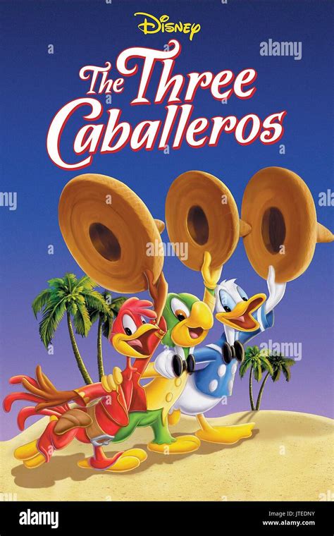 Panchito Jos Carioca Donald Duck Cartel Los Tres Caballeros