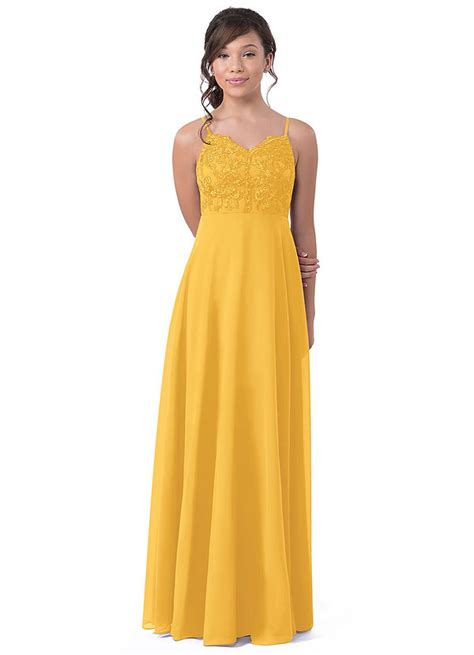 Marigold Azazie Sonya Jbd Junior Bridesmaid Dresses Azazie