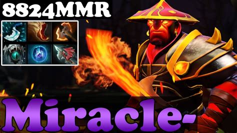 Dota 2 Miracle 8824MMR Plays Ember Spirit Full Game Ranked Match