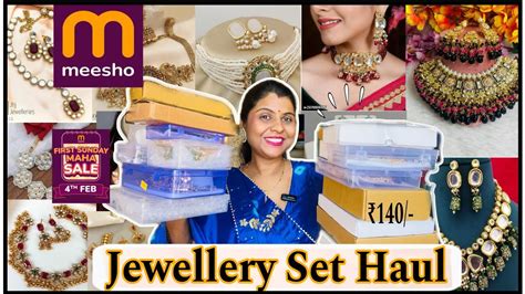 HUGE 20 Meesho Jewellery Set Haul Starting At 140 Meesho Wedding