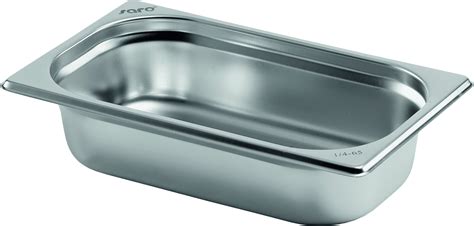 Gastronorm Pans Stainless Steel GN 1 4 T20 Saro