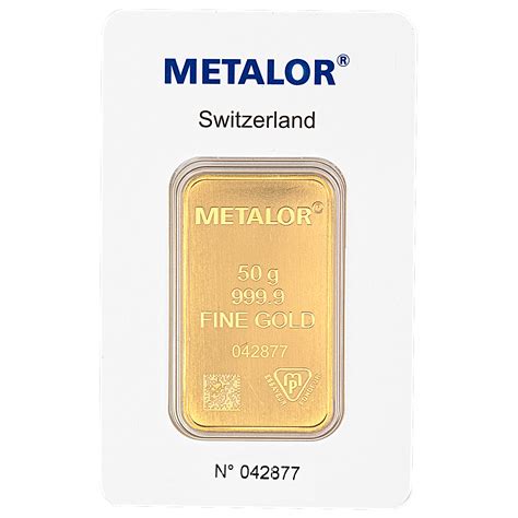 Buy Gram Metalor Swiss Gold Bullion Bar