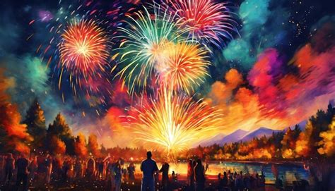 Premium Photo Explosive Celebration Ignites Vibrant Firework Display