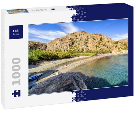 Lais Puzzle Strand Von Preveli Auf Der Insel Kreta Griechenland