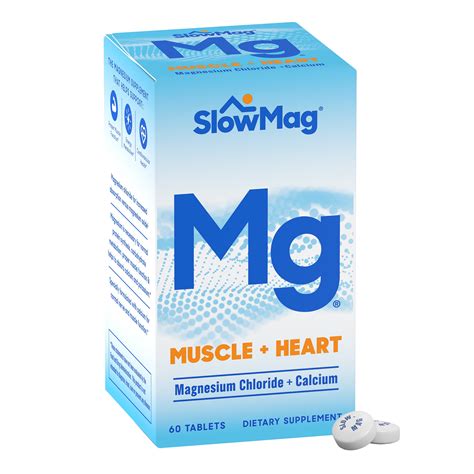 SlowMag® Mg Muscle + Heart Magnesium Chloride Supplement Tablets with ...