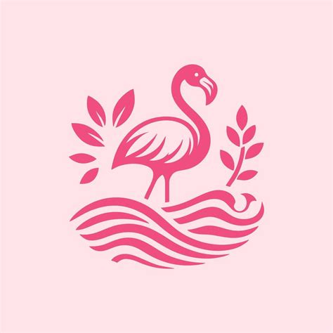 Flamingo Bird Logo Design Flamingo Bird Illustration Beautiful And