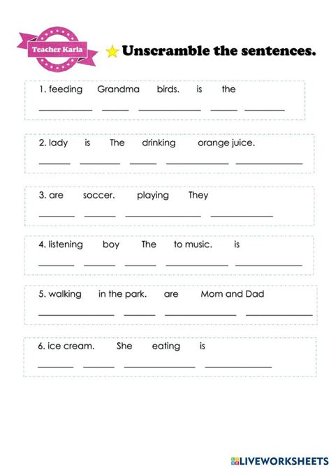 Unscramble The Sentences Worksheet Writing Sentences Worksheets Phrases And Sentences