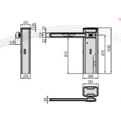 Bft Giotto Bt Barrier Deluxe Kit Automatic Barrier Kit Bft