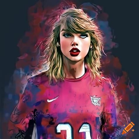 Taylor Swift Wear Football Jersey On Craiyon