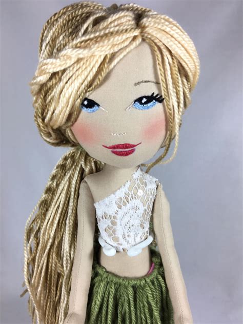 Blonde Hair Doll Handmade Doll Fabric Doll Soft Doll Cloth Etsy