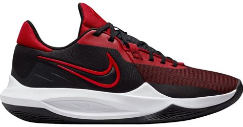 Nike Lace Air Precision 6 Basketball Shoes In Black Red White Black Lyst