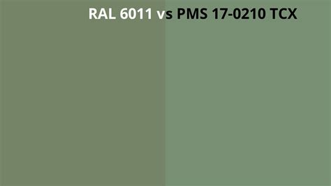 Ral 6011 Vs Pms 17 0210 Tcx Ral Colour Chart Uk