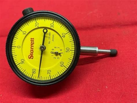 Starrett 25 481j 8 Dial Indicator 0 100mm Range 0 100 Dial Reading In