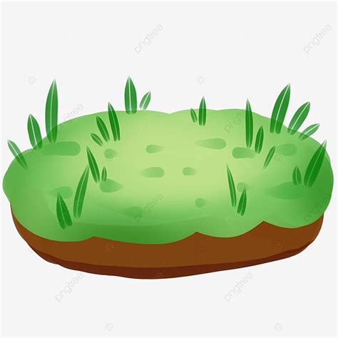 Green Lawn Png Picture Cartoon Hand Painted Green Lawn Cartoon Hand