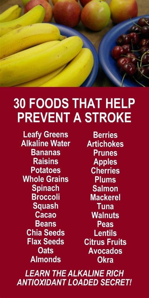 30 Foods That Help Prevent A Stroke Learn About The Stroke Prevention Qualities Of Alkaline