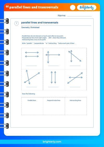 All About Parallel Lines And Transversals Worksheet PDFs