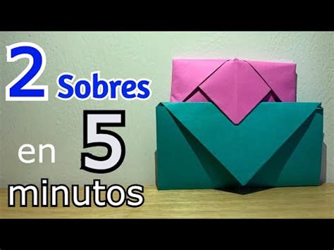 Cómo hacer un sobre para carta l 2 sobres de papel rápidos y sencillos