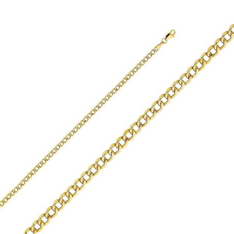 14k Gold Cuban Chain 35 Mm Width Real 14k Gold Chain Etsy