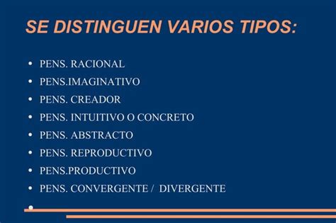 Tipos De Pensamiento Ppt