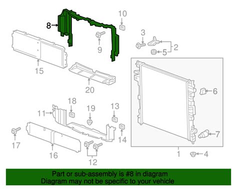 Chevrolet Traverse Upper Radiator Air Baffle