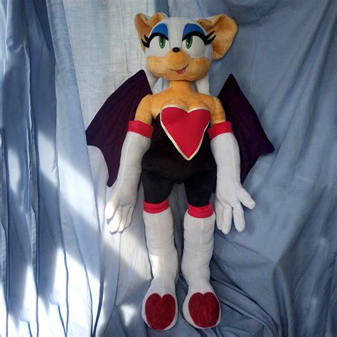 Rouge The Bat From Sonic The Hedgehog Textile Doll Etsy