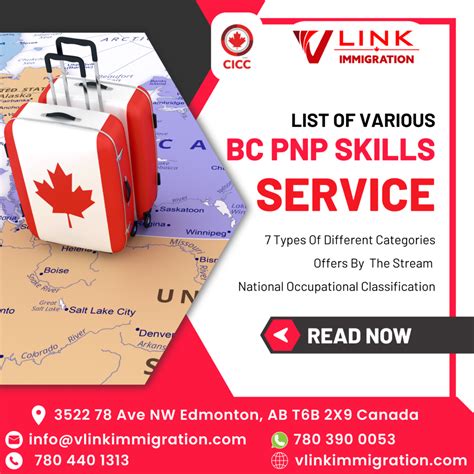 List Of Various Bc Pnp Skills Immigration Streams 202