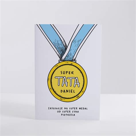 Kartka Dla Taty TATA NA MEDAL Kartki Crazyshop