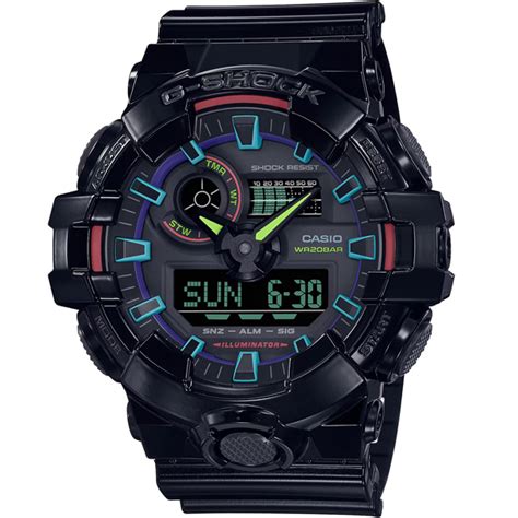 Ga 700rgb 1adr Đồng Hồ Casio G Shock Nam Dây Nhựa Kim Số Chống Nước Wr20bar