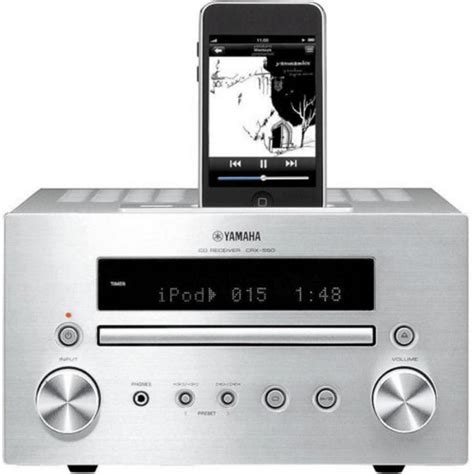 Disc Yamaha Crx 550 Mini Sound System With Ipod Dock Silver At Gear4music