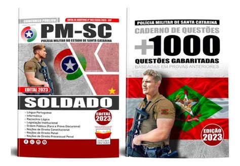 Kit Apostila Questões Concurso Soldado Pm Sc 2023 Parcelamento sem