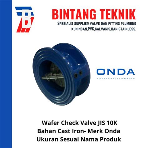 Jual Wafer Check Valve 2 1 2 Inch Cast Iron JIS 10K Merk Onda Di Lapak