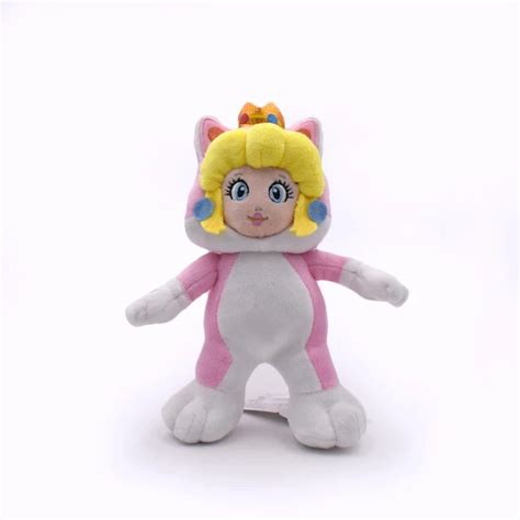 2018 New 18cm Super Mario 3d Land Princess Peach Cosplay Cat Plush