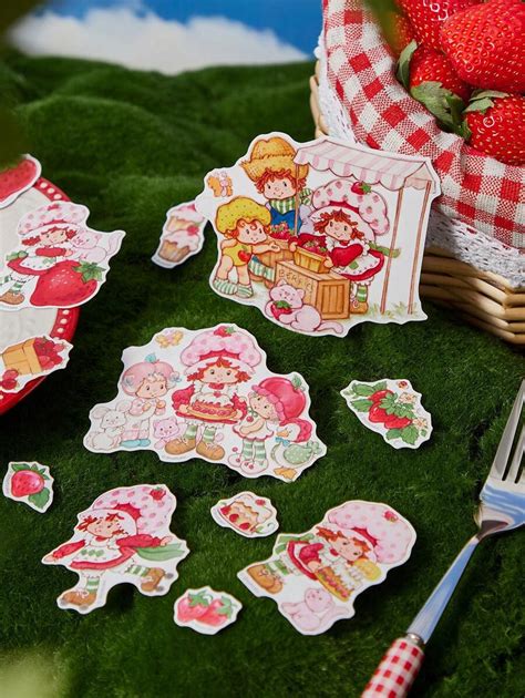 Strawberry Shortcake X SHEIN 42pcs Cute Cartoon Character And