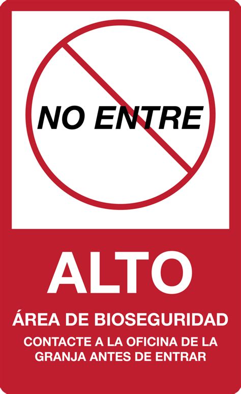 Signage Spanish Swine Biosecurity