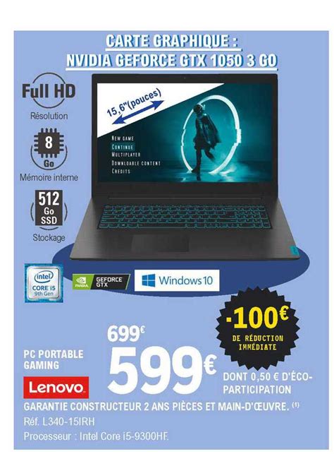 Promo Pc Portable Gaming Lenovo Chez E Leclerc ICatalogue Fr