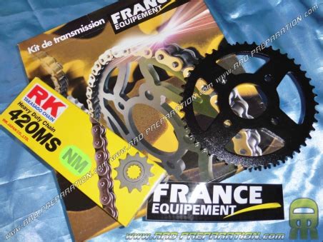 Kit chaine FRANCE EQUIPEMENT renforcé pour moto YAMAHA TZR de 2007 a