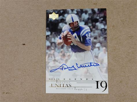 Johnny Unitas 2001 Upper Deck Nfl Legends Autograph Ju Ebay