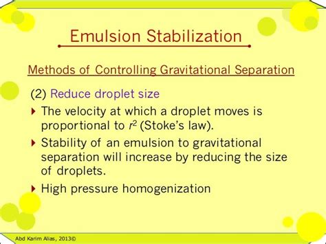 Emulsion Stability