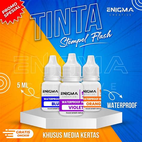 Jual Tinta Stempel Flash Otomatis Waterproof Khusus Media Kertas