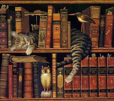 Frederick The Literate Charles Wysocki Cat Art Cats Cat Painting