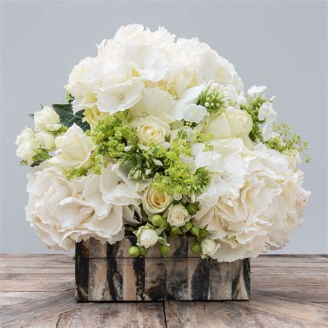 White Rose And Hydrangea Bouquet — The Secret Garden Florist