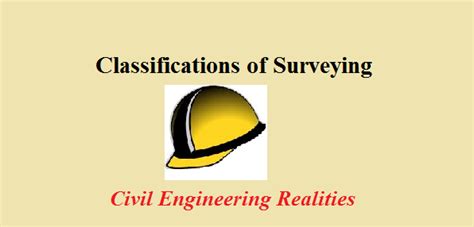 Classification Of Surveying