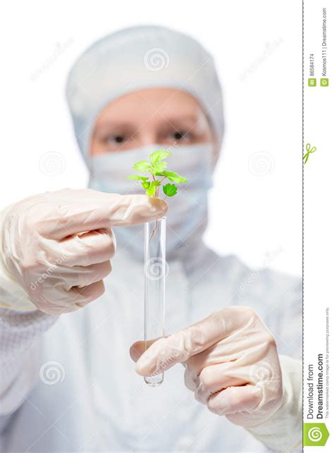 Portrait Of Biologist Woman Putting Medical Glasses Looking Into Camera