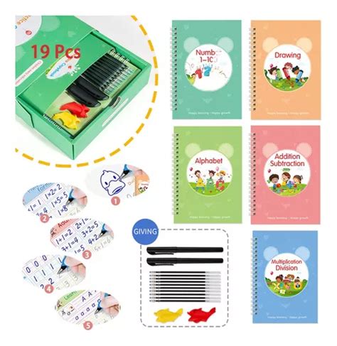 Cuadernos De Caligraf A Reutilizables Magicos Kit De Pzs Meses Sin