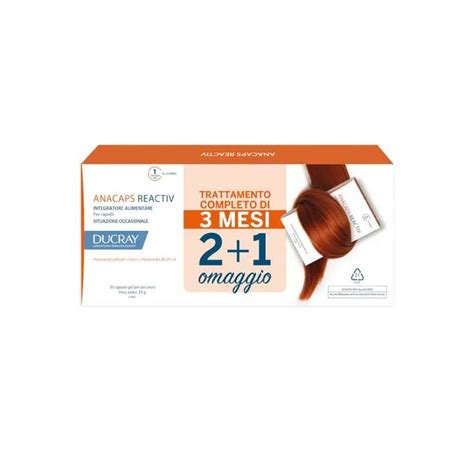 Ducray Anacaps Reactiv Trio Integratore Per Capelli 3x30 Capsule