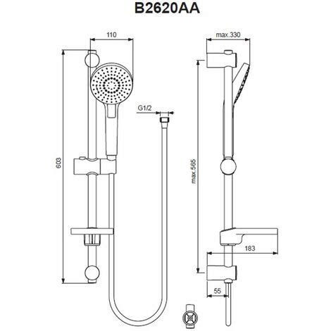 Ideal Standard Idealrain Evo Jet Set De Pommeau De Douche 3 Jets