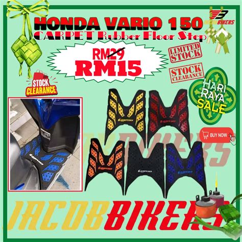 Honda Rubber Step Floor Vario 150 160 Click 160 Modenas 125s Carpet