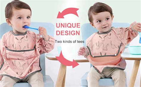 Discoball Long Sleeve Baby Bibs Waterproof Feeding Bibs Painting