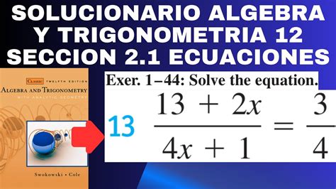 Ejercicio Seccion Resuelto Libro Algebra Y Trigonometria Con