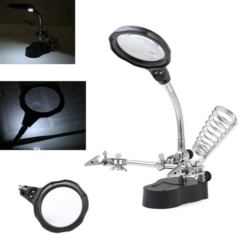 Mx Demel Led Lights 35x 12x Desktop Magnifiers Multifunctional Clip